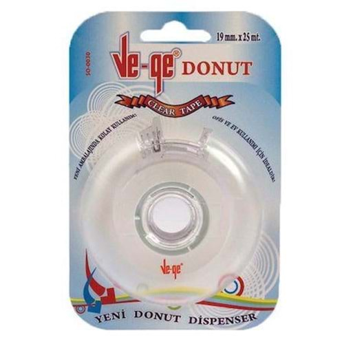 Ve-Ge Selefon Bant Donut Bant Makinalı 19x25 Şeffaf