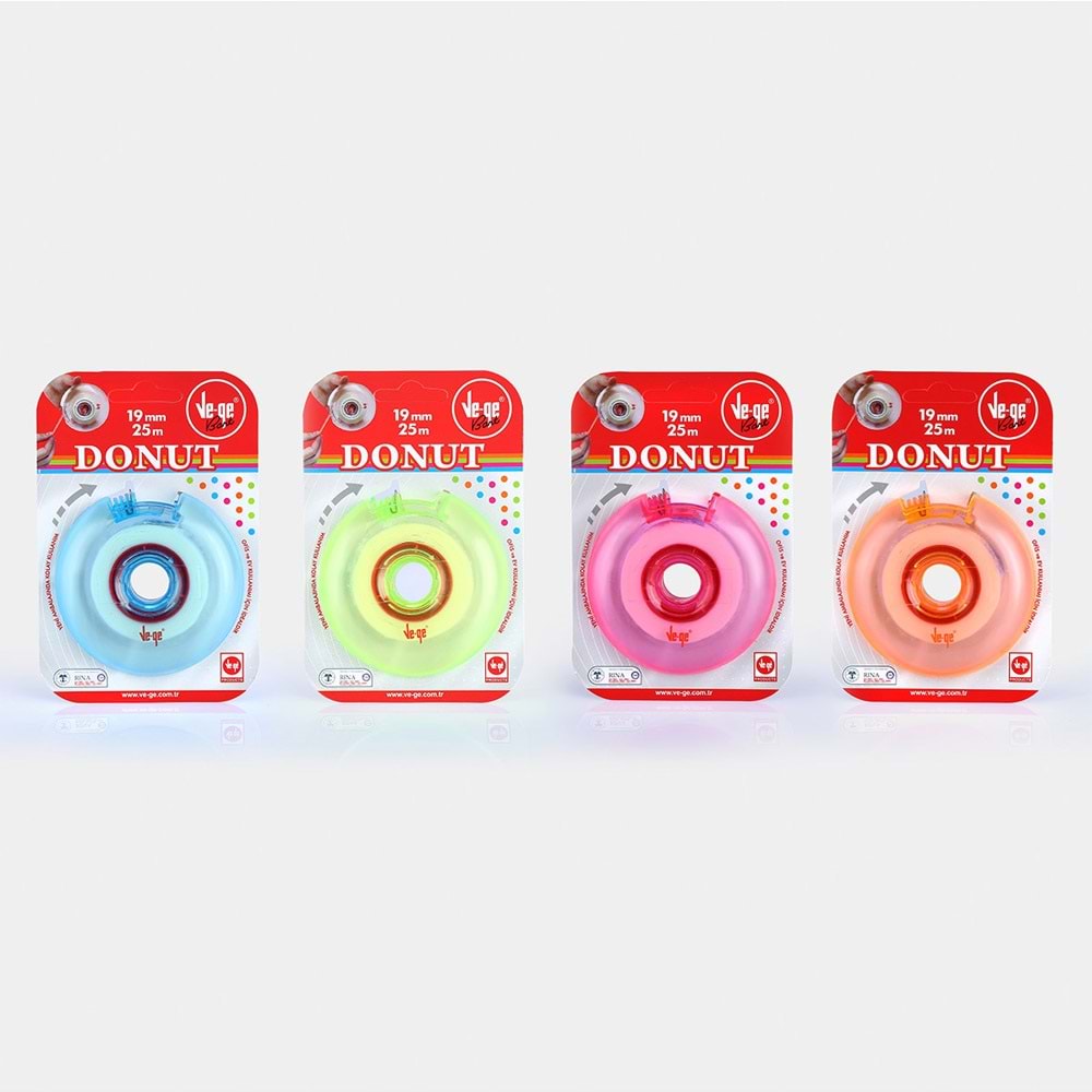 Vege Görünmez Bant Kesicili Soft Donut Blisterli 19x25 (1 Adet)