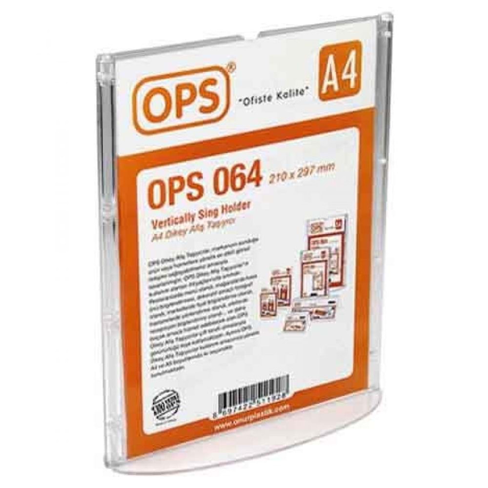 Ops Afiş Taşıyıcı A4 Dikey DP 064