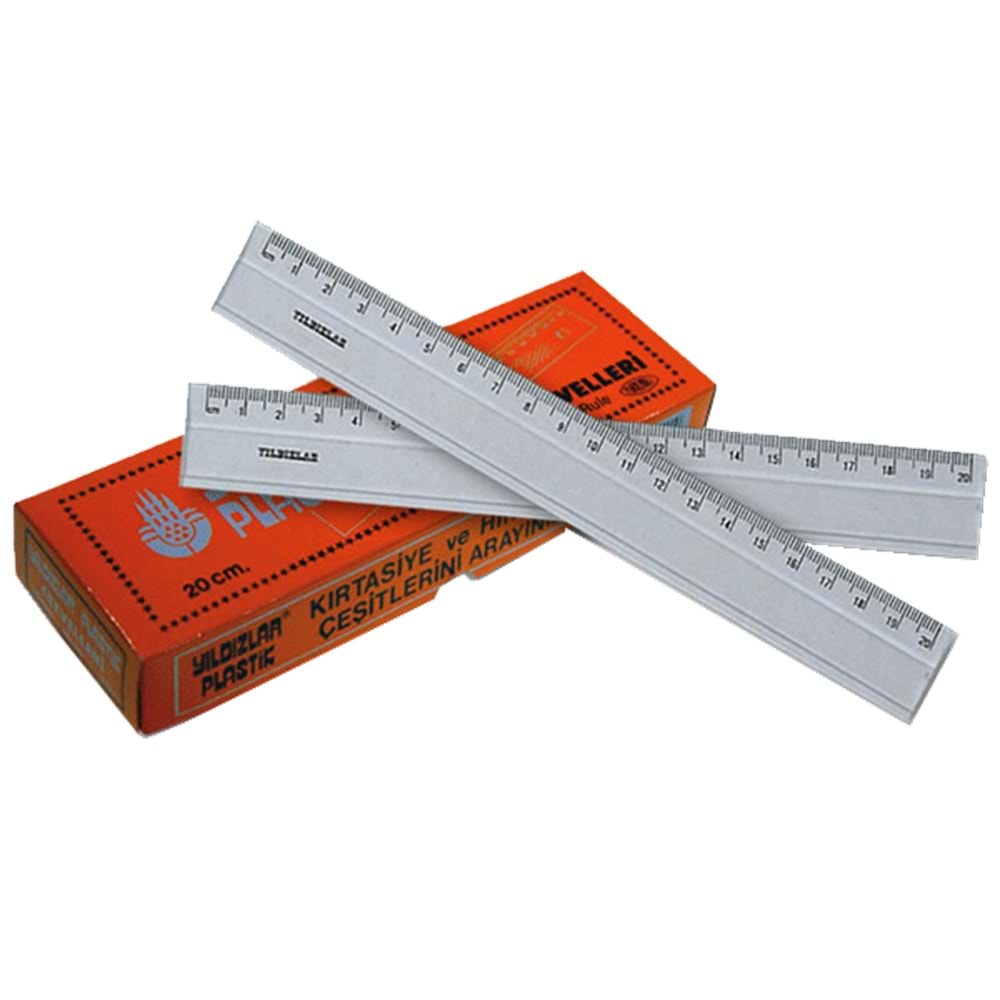 Yıldızlar Standart Cetvel Plastik 20 CM 4 (1 Adet)