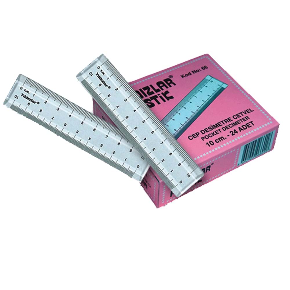 Yıldızlar Cep Desimetresi 10 CM 66 (1 Adet)