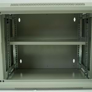 Racksan ML-6409S 9U Duvar Tipi Kabinet (450-530-400) Raf+Fan+Priz