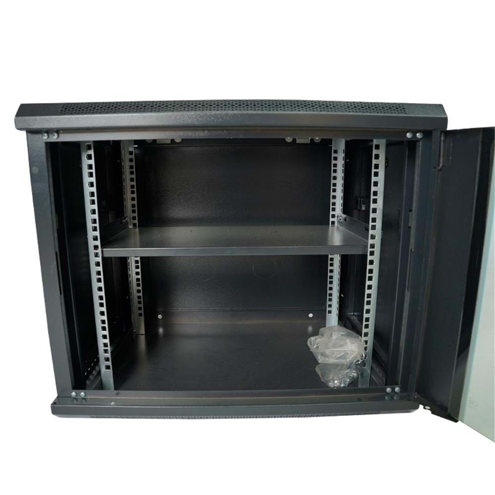 Racksan MT-6609S 9U Duvar Tipi Kabinet (500-600-600) Raf+Fan+Priz