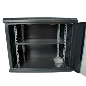 Racksan MT-6609S 9U Duvar Tipi Kabinet (500-600-600) Raf+Fan+Priz