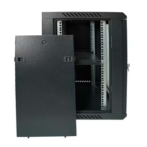 Racksan MT-6612S 12U Duvar Tipi Kabinet (640-600-600) Raf+Fan+Priz