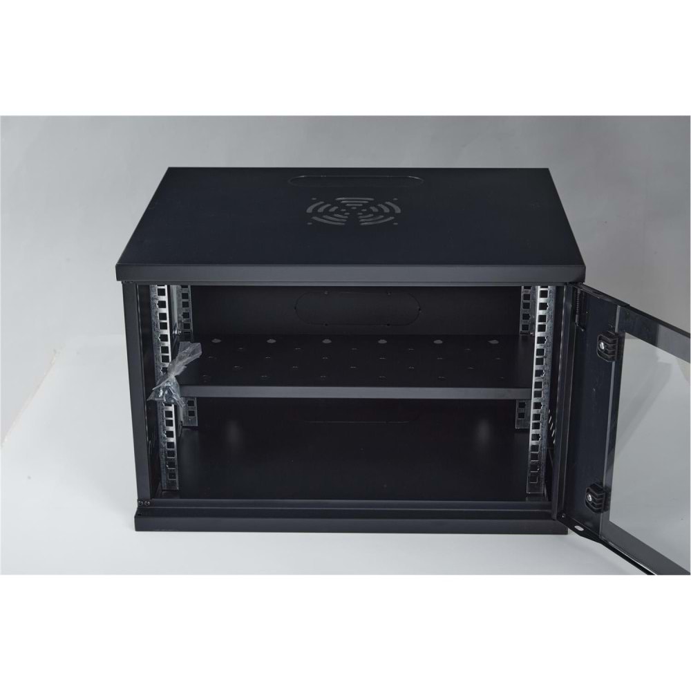 Racksan SE-6409S 9U Duvar Tipi Kabinet (450-530-400) Raf+Fan+Priz
