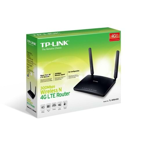 Tp-Link TL-MR6400 300 Mbps 4 Port 4G Kablosuz Router Sim Kartlı