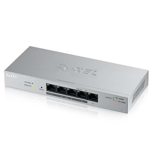 Zyxel GS1200-5HP 5 Port 4 Port Poe+ 10-100-1000 Yönetilebilir Switch