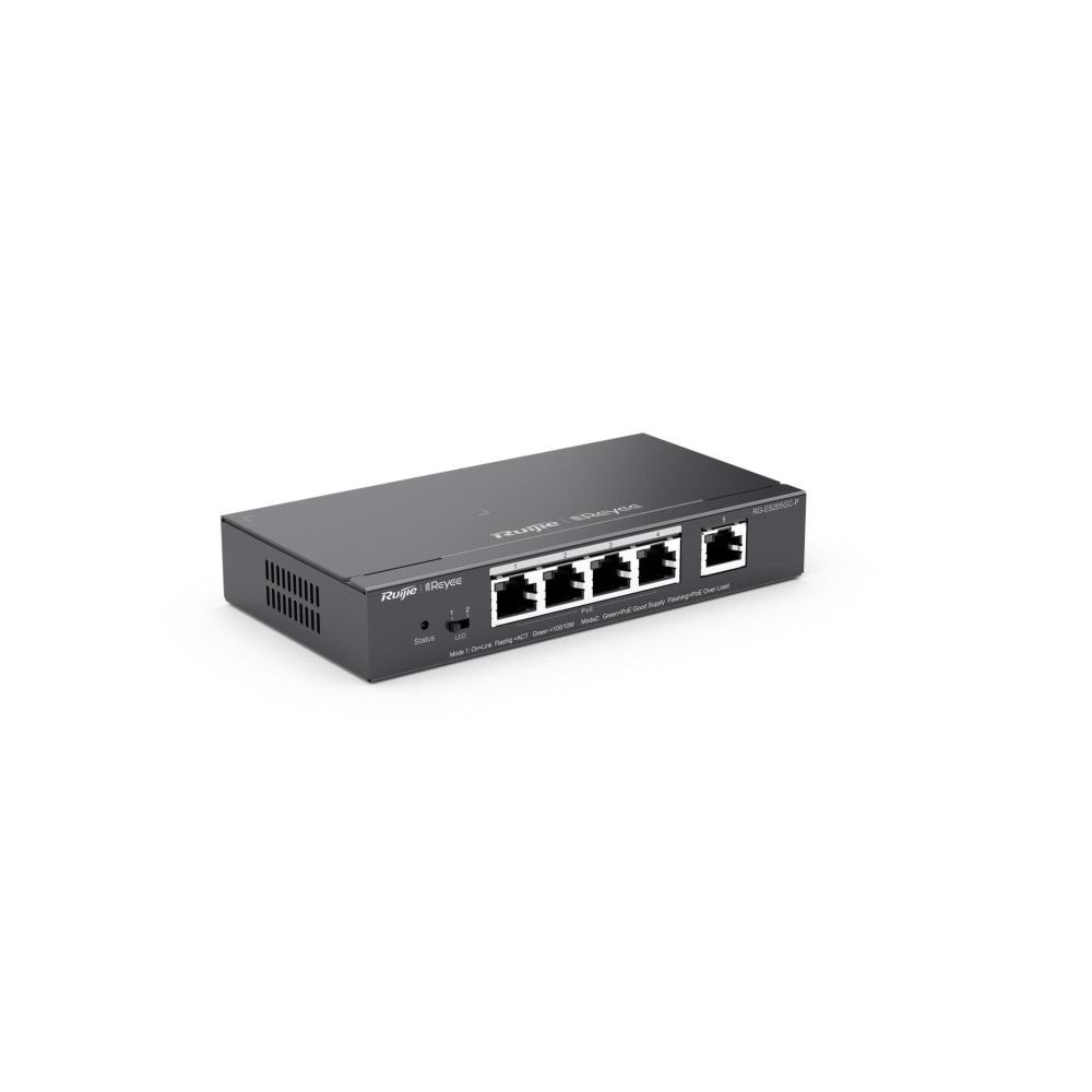 Ruijie-Reyee RG-ES205GC-P 4Port POE+ 10-100-1000 Mbps+1 Port 10-100-1000 Mbps Gb Yönetilebilir 54W