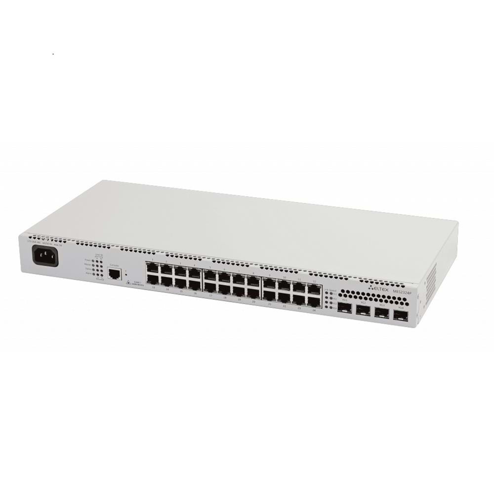 Eltex MES2324P 24 Port GigE PoE 380W + 4x10G SFP+ L2+ Ethernet Access Switch