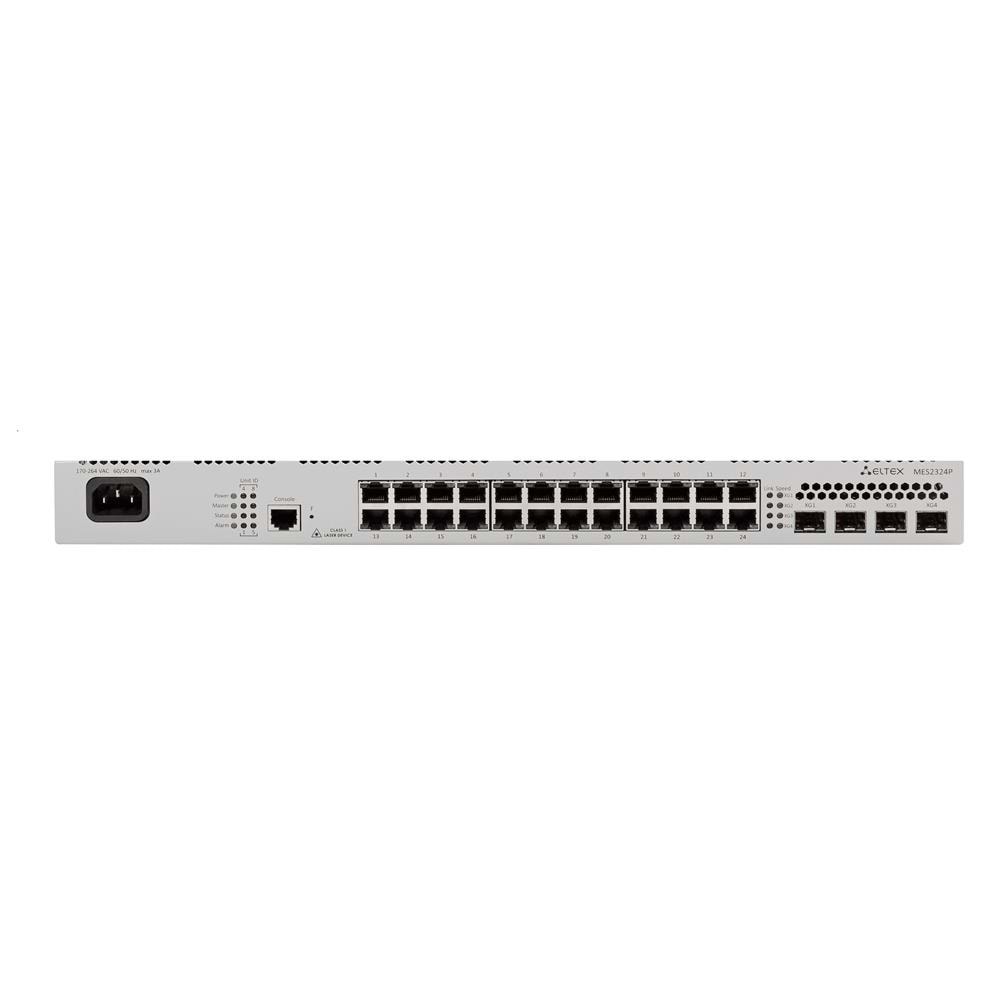 Eltex MES2324P 24 Port GigE PoE 380W + 4x10G SFP+ L2+ Ethernet Access Switch
