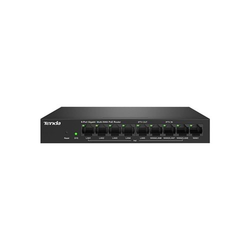 Tenda G0-8G-PoE 9 Port 8 Port Poe+ 10-100-1000 Switch Çelik Kasa POE Router