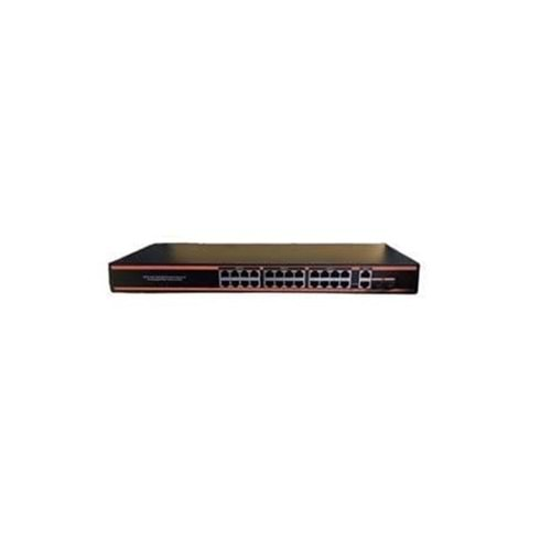 Nova NVC-PSEG2422 24 Port Poe+ 10-100-1000 Mbps 2 Port 10-100-1000 Mbps Uplink 2 Port SFP Switch