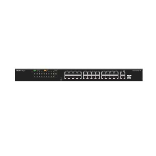 Ruijie-Reyee RG-ES126FGS-LP 24 Port Poe+ 10-100 Mbps + 2 Port 10-100-1000 Mbps Uplink + 1 Port SFP