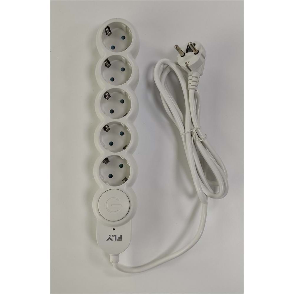 Fly 3394-01 5li 2mt Anahtarlı Akım Korumalı Priz 2500w