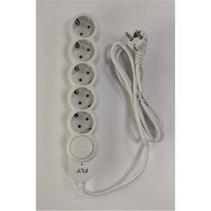 Fly 3394-01 5li 2mt Anahtarlı Akım Korumalı Priz 2500w