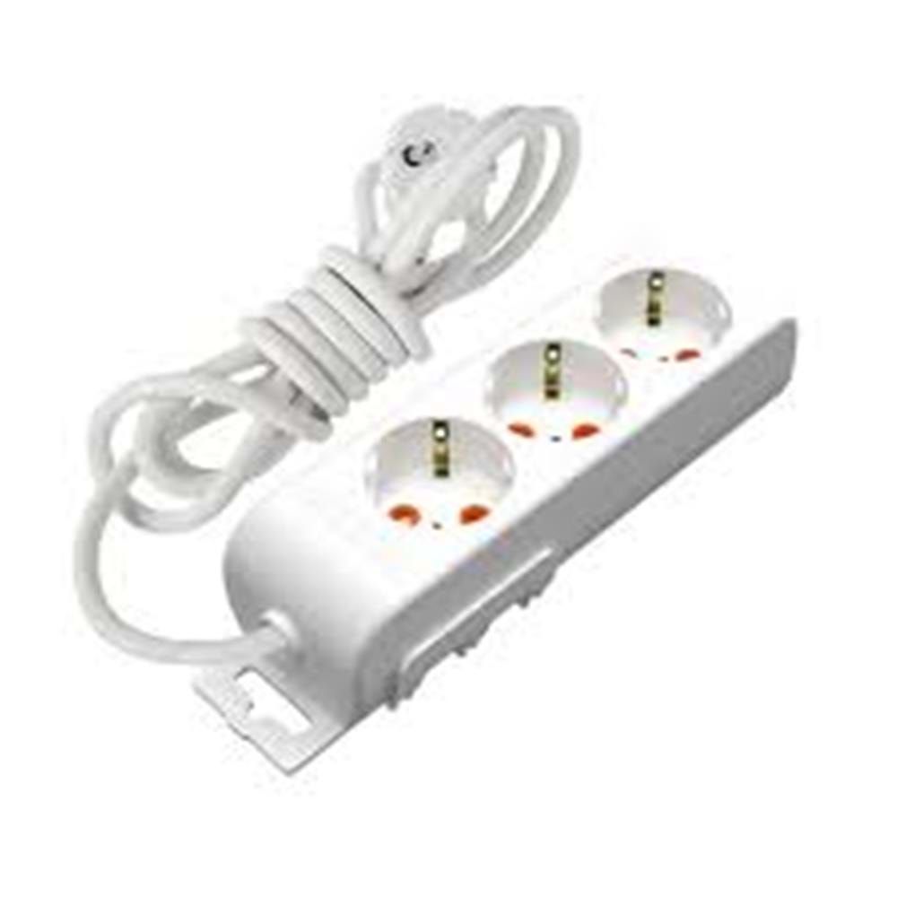 Mutlusan Rı-Tech 3lü Topraklı Grup Priz 3m (001 175 310002 03 00)