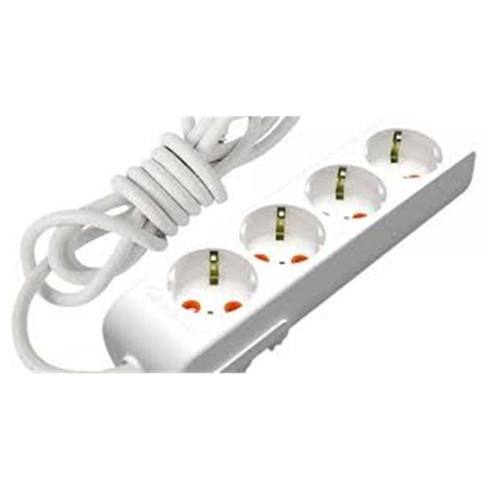 Mutlusan Rı-Tech 4lü Topraklı Grup Priz 3m (001 175 410002 03 00)