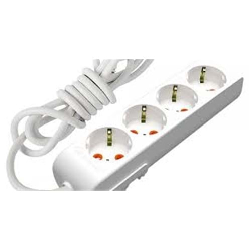 Mutlusan Rı-Tech 4lü Topraklı Grup Priz 3m (001 175 410002 03 00)