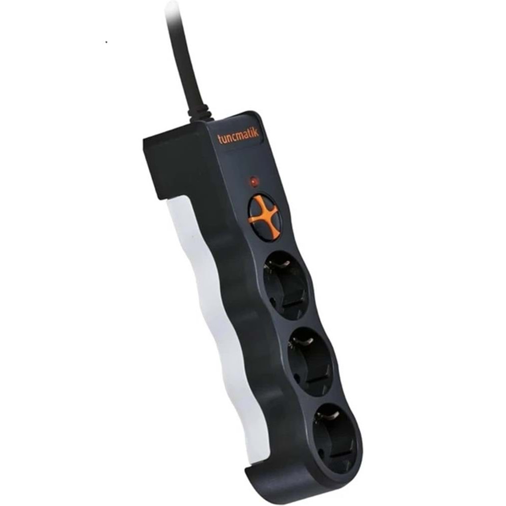 Tunçmatik TSK19010 3li Enerji Koruma Powersurge Siyah 1050 JOULE