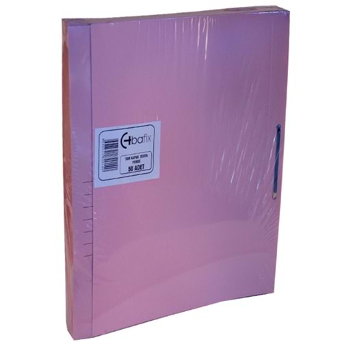Bafix Tam Kapak Dosya Karton Pembe (1 Adet)