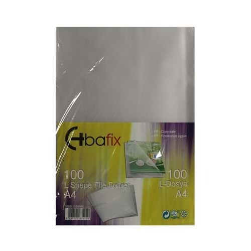 Bafix Poşet Dosya L Tipi A4 Şeffaf 90 Micron (1 Adet)