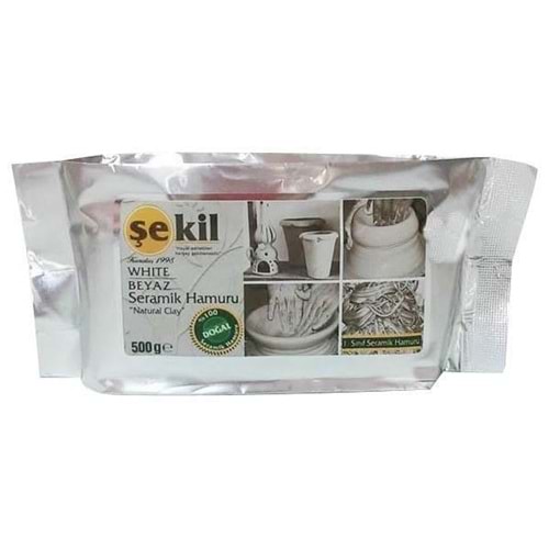 Şekil Seramik Kil Hamuru Beyaz 500Gr