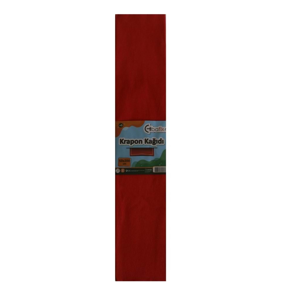 Bafix Krapon Kağıt 50x200 CM Kırmızı (1 Adet)