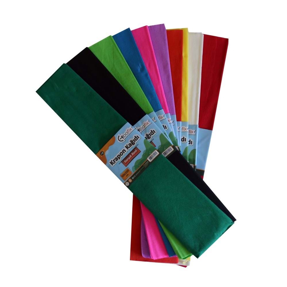 Bafix Krapon Kağıt 50x200 CM Karışık Renk (1 Adet)