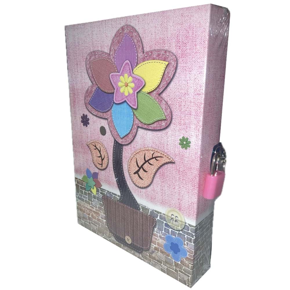 Bafix Hatıra Defteri Kilitli Karışık Desen YH32K-KRŞ