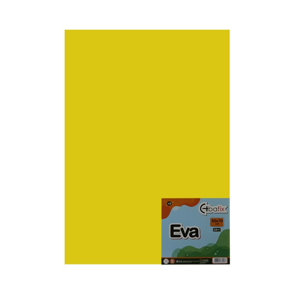 Bafix Eva Düz Renk 50x70 Sarı (1 Adet)