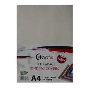Bafix Cilt Kapağı Plastik Opak A4 160 MIC Beyaz (1 Adet)