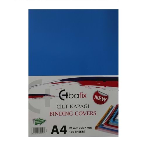 Bafix Cilt Kapağı Plastik Opak A4 160 MIC Mavi (1 Adet)