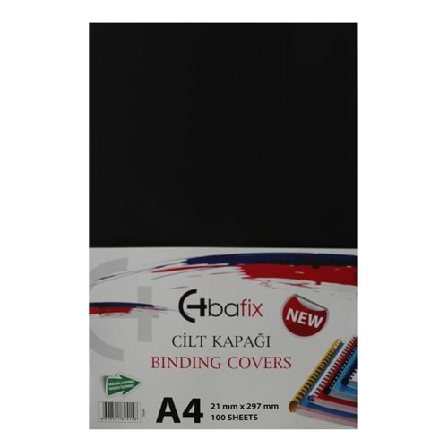Bafix Cilt Kapağı Plastik Opak A4 160 MIC Siyah (1 Adet)
