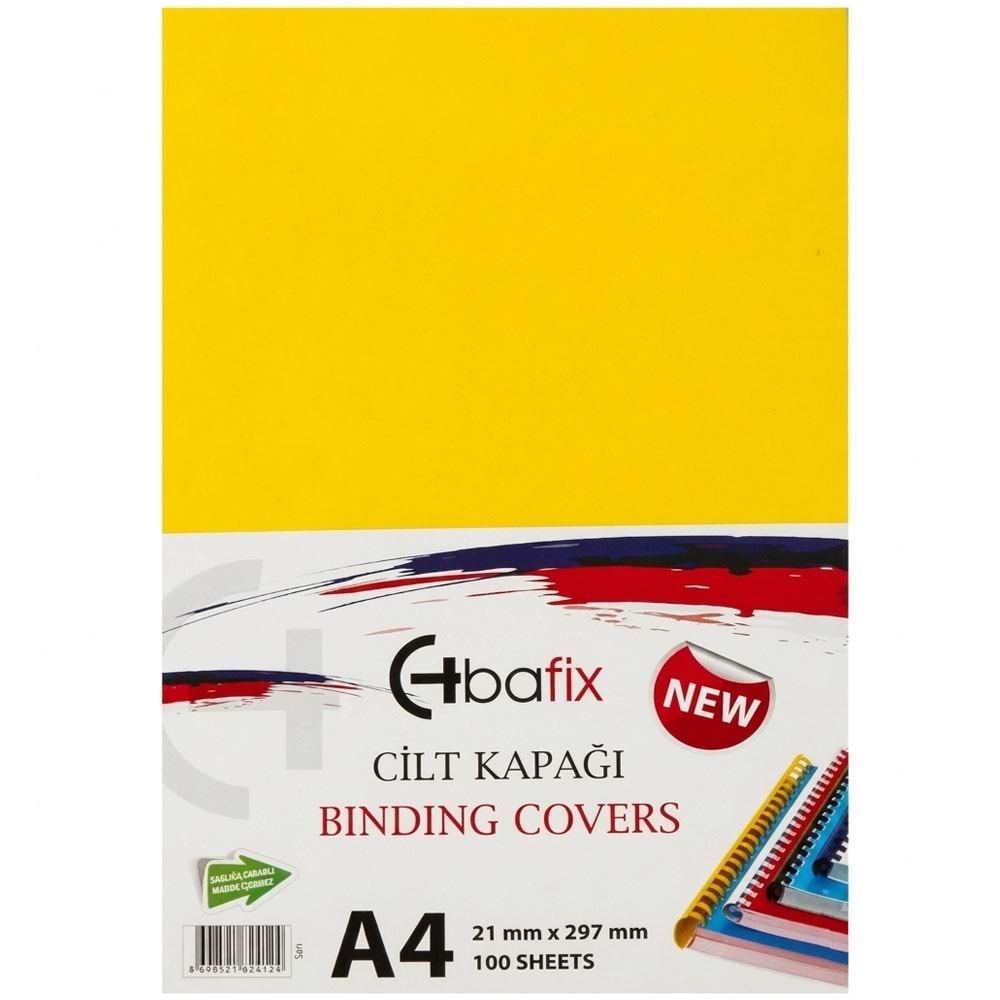 Bafix Cilt Kapağı Plastik Opak A4 160 MIC Sarı (1 Adet)