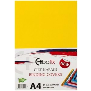 Bafix Cilt Kapağı Plastik Opak A4 160 MIC Sarı (1 Adet)