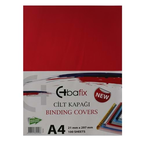 Bafix Cilt Kapağı Plastik Opak A4 160 MIC Kırmızı (1 Adet)