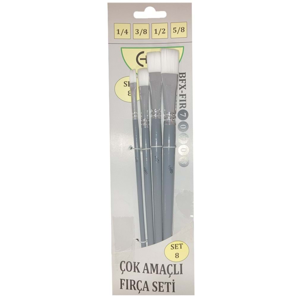 Bafix Fırça Seti Çok Amaçlı Artist 4 LÜ (1/4-3/8-1/2-5/8) Set-8 70908