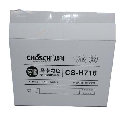 Bafix Fosforlu Kalem Kalem Tipi Chosch 8 Renk Blister CS-H716