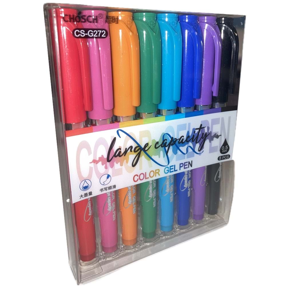 Bafix Jel Kalem Chosch 0.5 MM 8 Renk 8 Lİ CS-G272