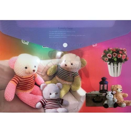 Bafix Çıtçıtlı Dosya Fafayu Desenli YY-0102 (1 Adet)