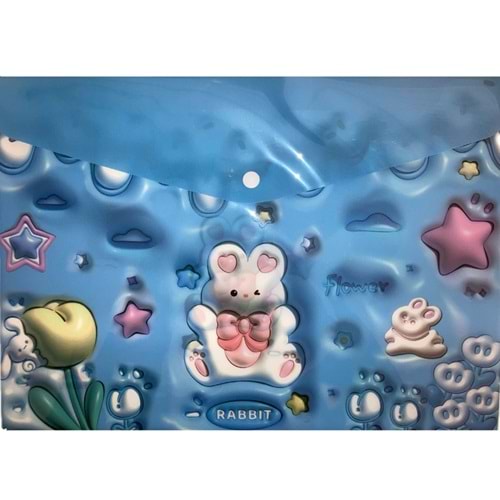 Bafix Çıtçıtlı Dosya Fafayu Desenli YY-1801 (1 Adet)