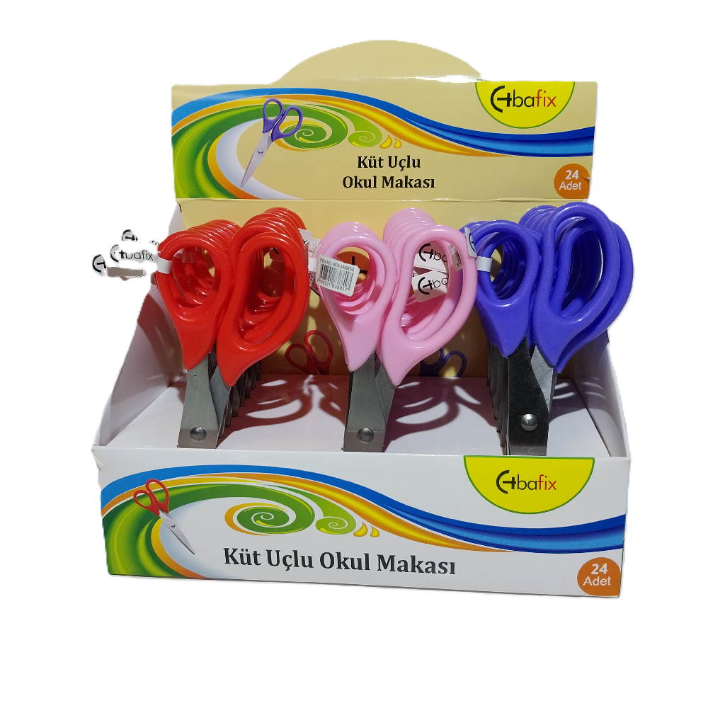 Bafix Okul Makası Küt Uçlu 13,5 Cm BFX-SA6850 (1 Adet)