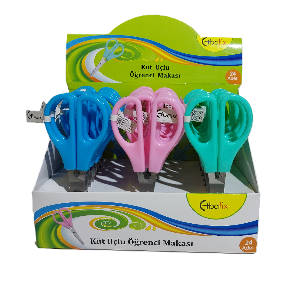 Bafix Okul Makası Küt Uçlu 13,5 Cm BFX-SA3450 (1 Adet)