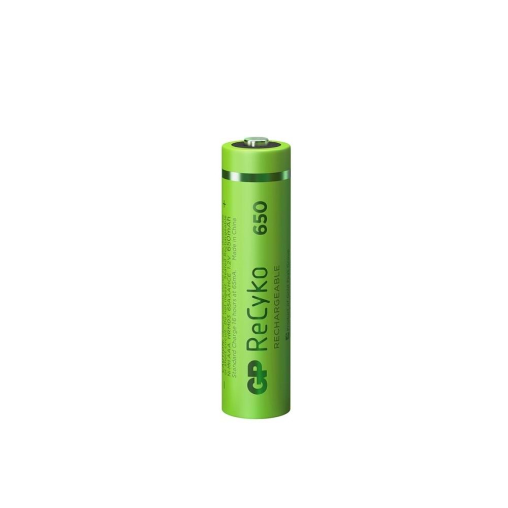 GP AAA 650 mAh Şarjlı Recharge İnce Kalem Pil 4'lü Paket GP65AAAHVC-2TLB4