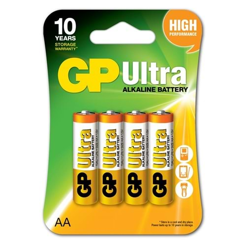 GP G-Tech LR6 AA Boy Ultra Alkalin Kalem Pil 4'lü Paket GP15AU-U4