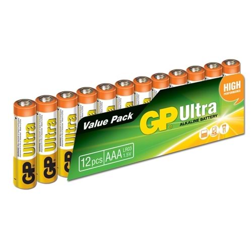 GP G-Tech LR03 AAA Boy Ultra Alkalin İnce Kalem Pil 12'li Paket GP24AU-VS12