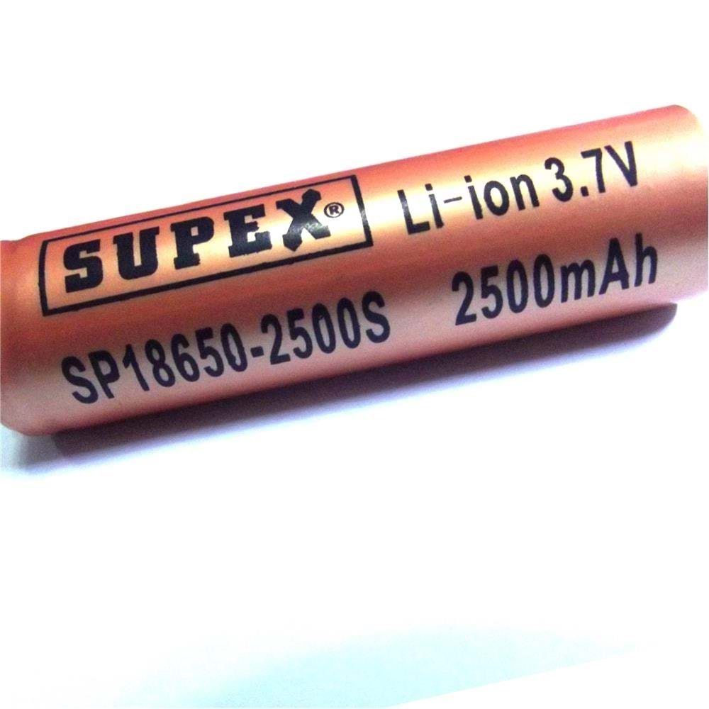 Supex ICR14500-900F-5C 900MA 3.7V 5C Deşarj Akımı Düz Kafa Pil