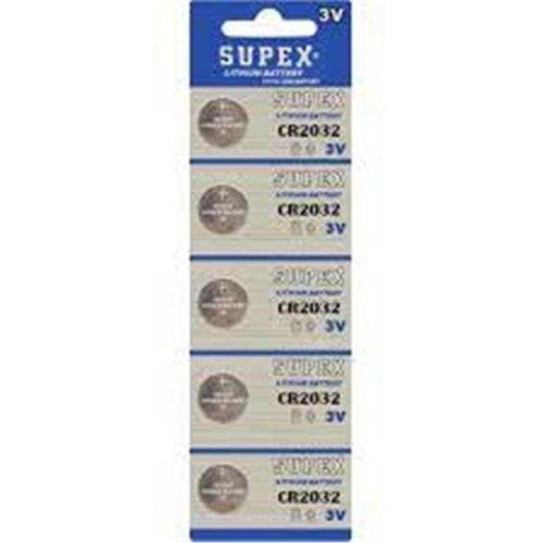 Supex Cr2032 3V Lityum 5Li Blister Pil