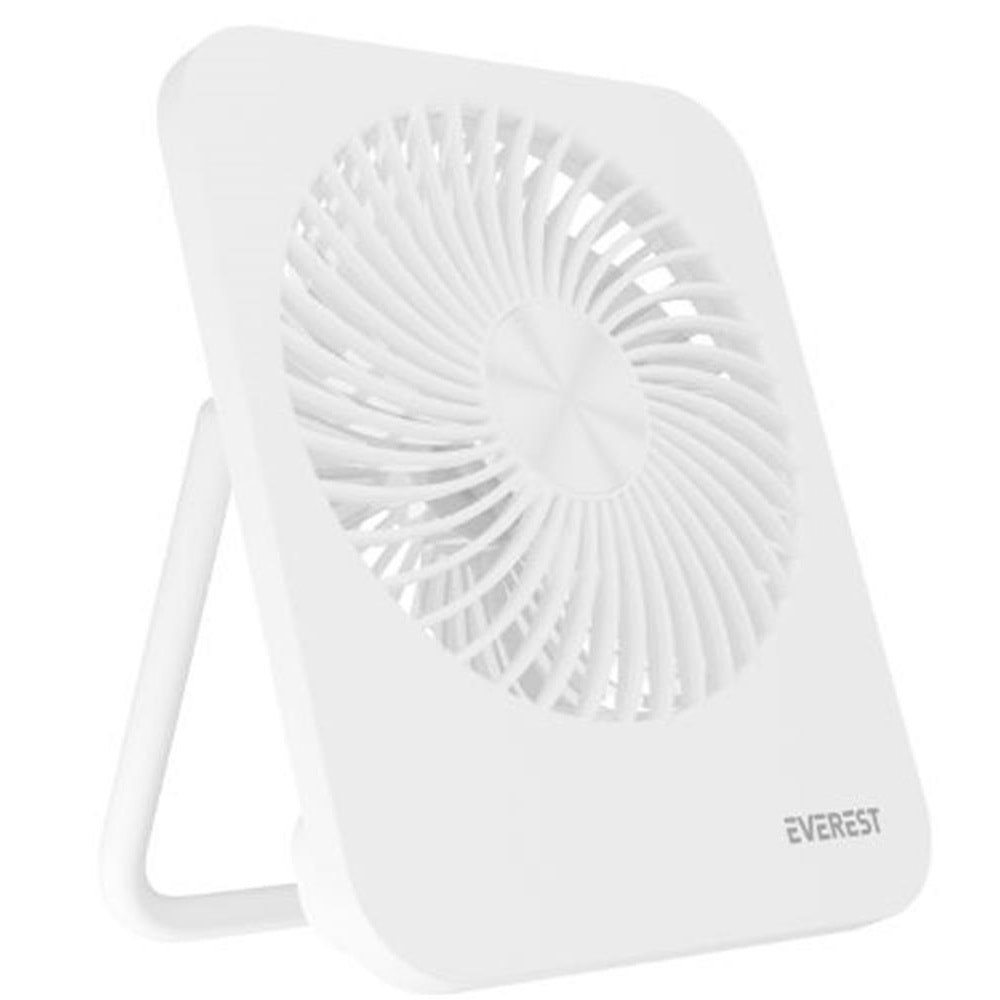 Everest EFN-601 Beyaz 2000mAh 4 Kademeli 4000RPM Hız Metal Ayak Masaüstü Usb Fan